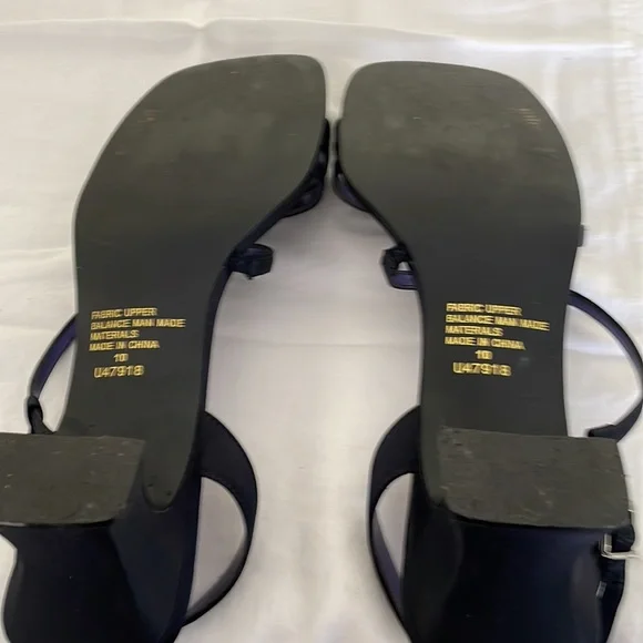 Strappy dress shoes. Unlisted. Size 10M. Navy blue. Excellent condition. - Picture 5 of 6